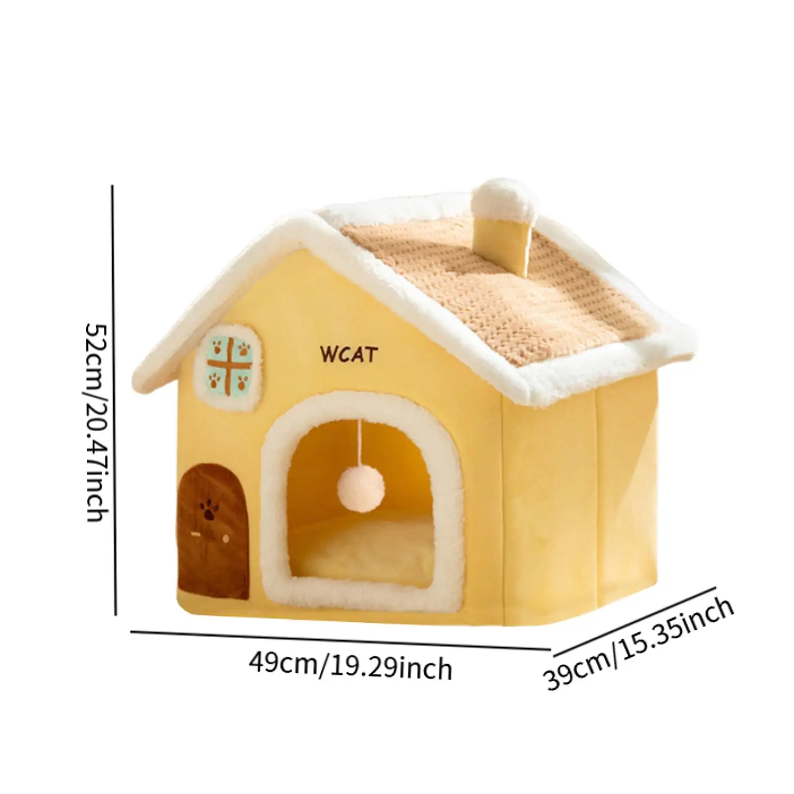 Casa para gatos gruesa de invierno, nido cálido para animales pequeños, casa de juego para gatos de interior, hábitat, suministros para mascotas - imagen 5