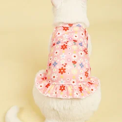 Vestido floral para gatos y perros pequeños - ropa veraniega