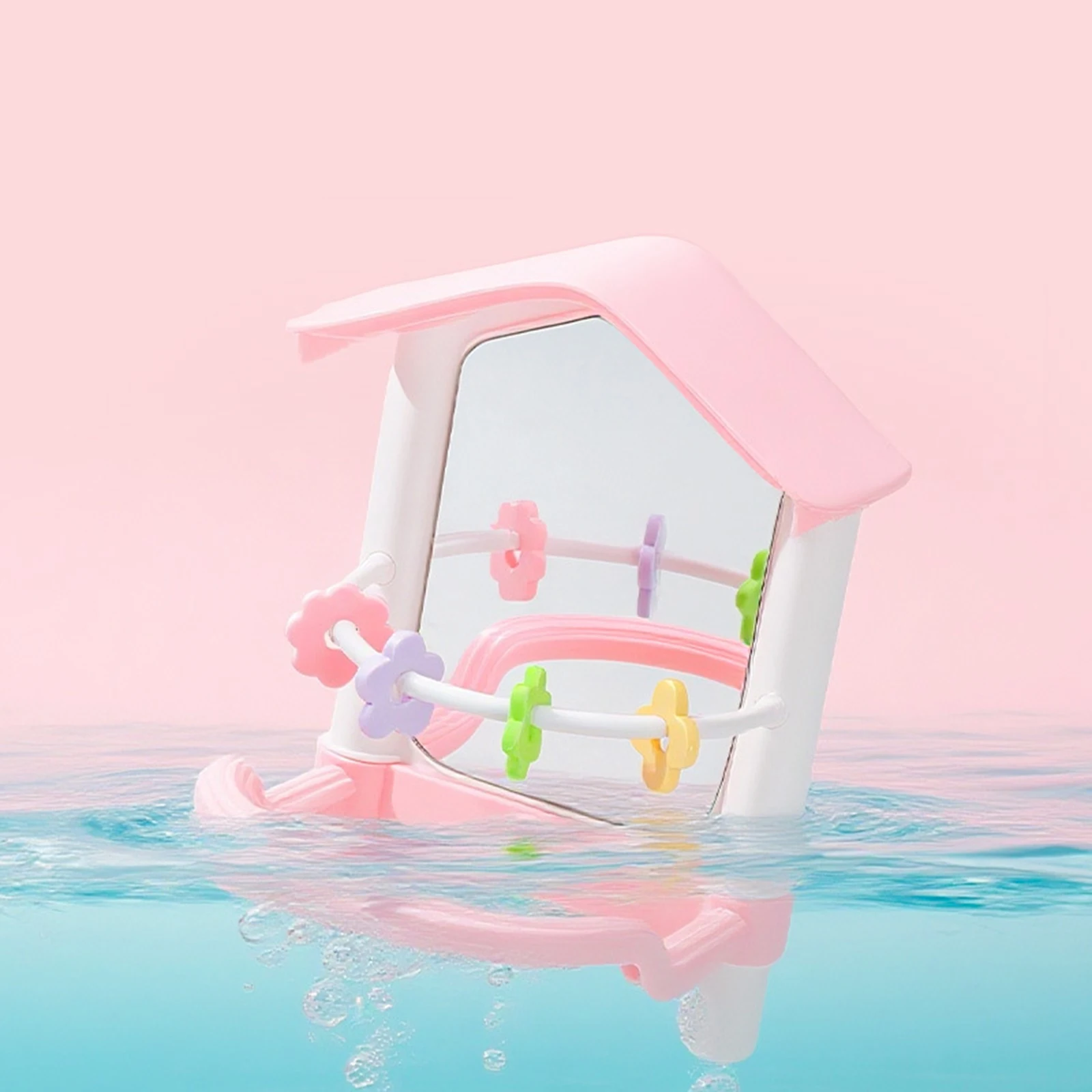 Juguete con espejo para pájaros con soporte para percha, centro de actividades, jaula de juguete para masticar loros, accesorios para periquito, cacatúa, Conure, Lovebird - imagen 4