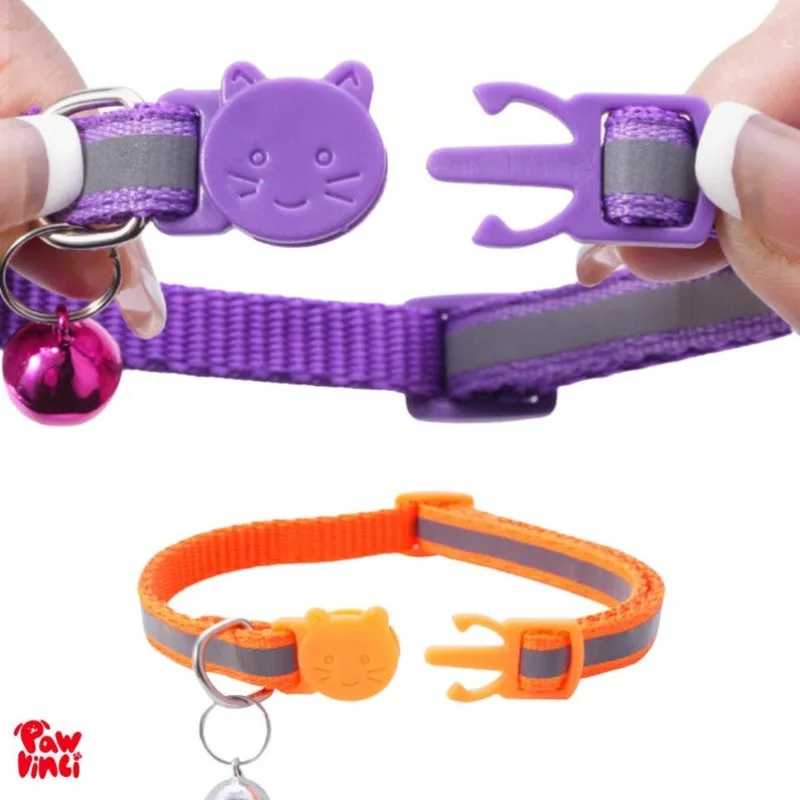 Collar reflectante para gato con placa y campana – Identificación - imagen 3