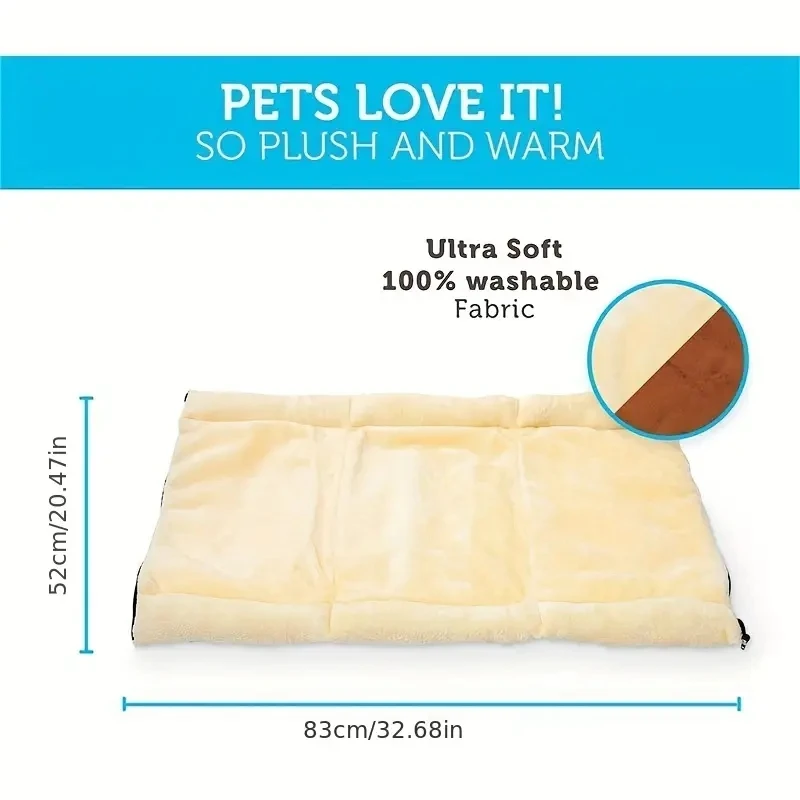 Cama de Gato 2 en 1, cueva de tubo de túnel de vellón para gatos de interior, alfombrilla cubierta autocálida para mascotas, alfombrilla plegable portátil suave para mascotas - imagen 5