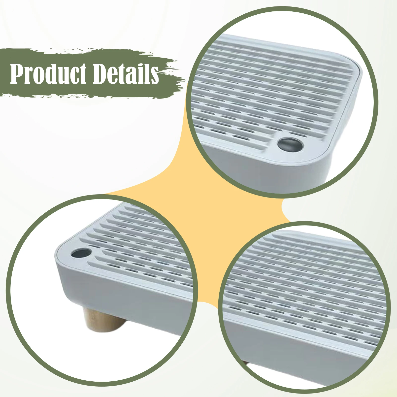 Caja de arena de plástico para gatos, caja de arena para gatitos, estribo, estera de arena lavable para gatos, suministros de limpieza para mascotas en interiores - imagen 4