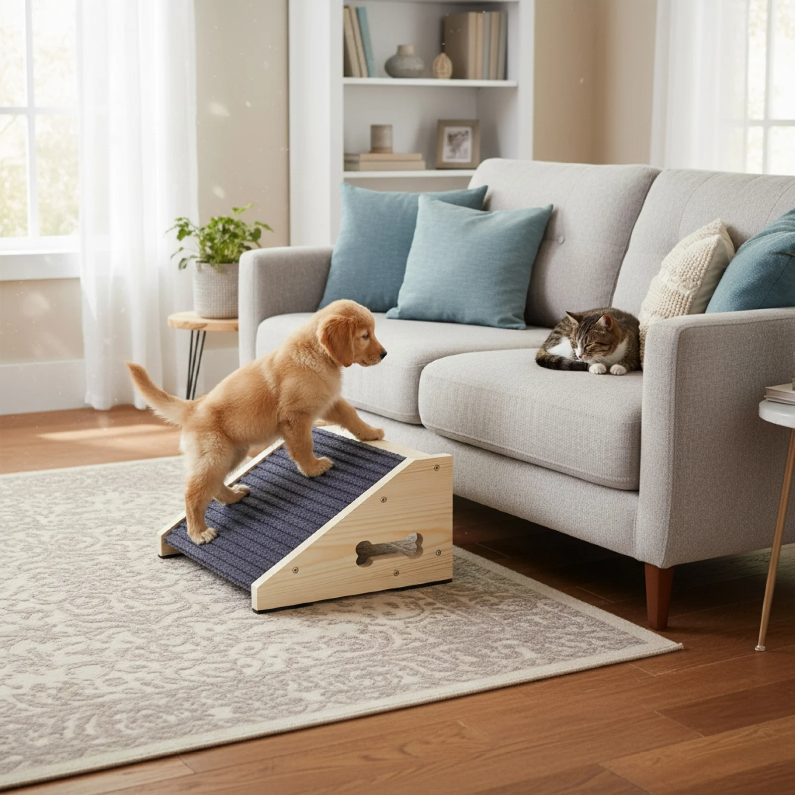 Escalera antideslizante para perros, escalera segura multifuncional para cachorros, rampa para gatos mayores, escalones para cama alta, sofá, suministros para mascotas - imagen 2