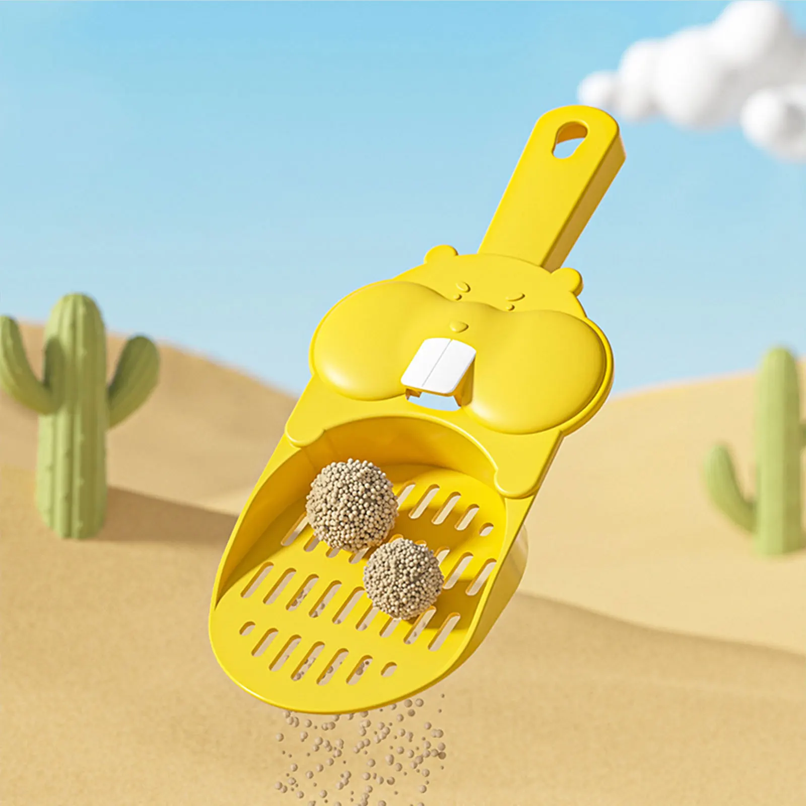 Cuchara para excrementos de hámster, limpiador de residuos de arena, pala para gatos, recogedor de arena para reptiles, erizos, suministros de limpieza de animales pequeños - imagen 3