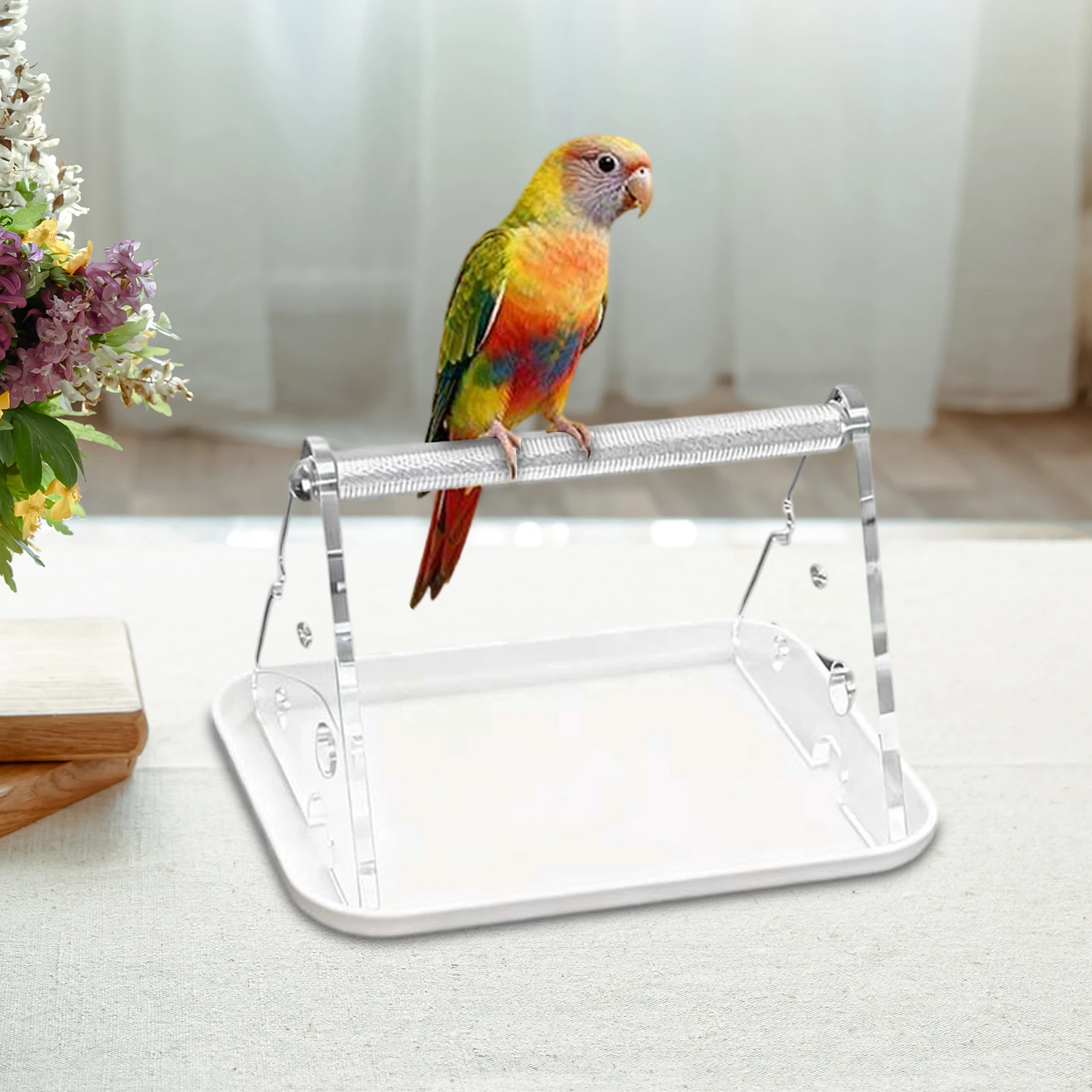 Percha portátil para pájaros - Accesorios de jaula y entrenamiento - imagen 2