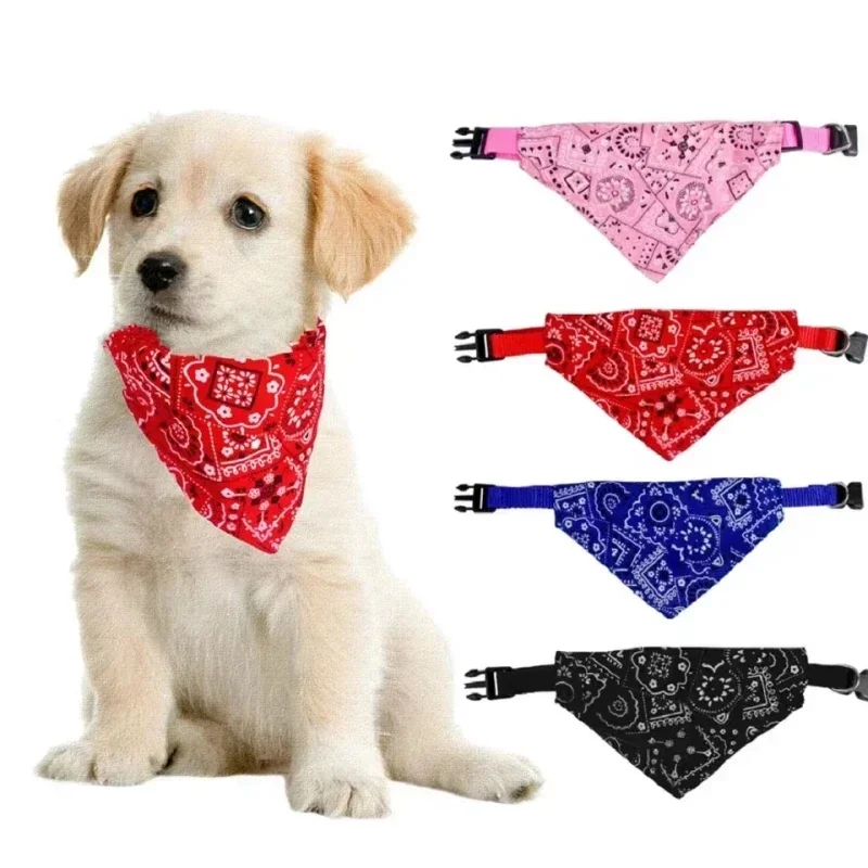 Collar con pañuelo floral ajustable para gatitos y cachorros - imagen 4