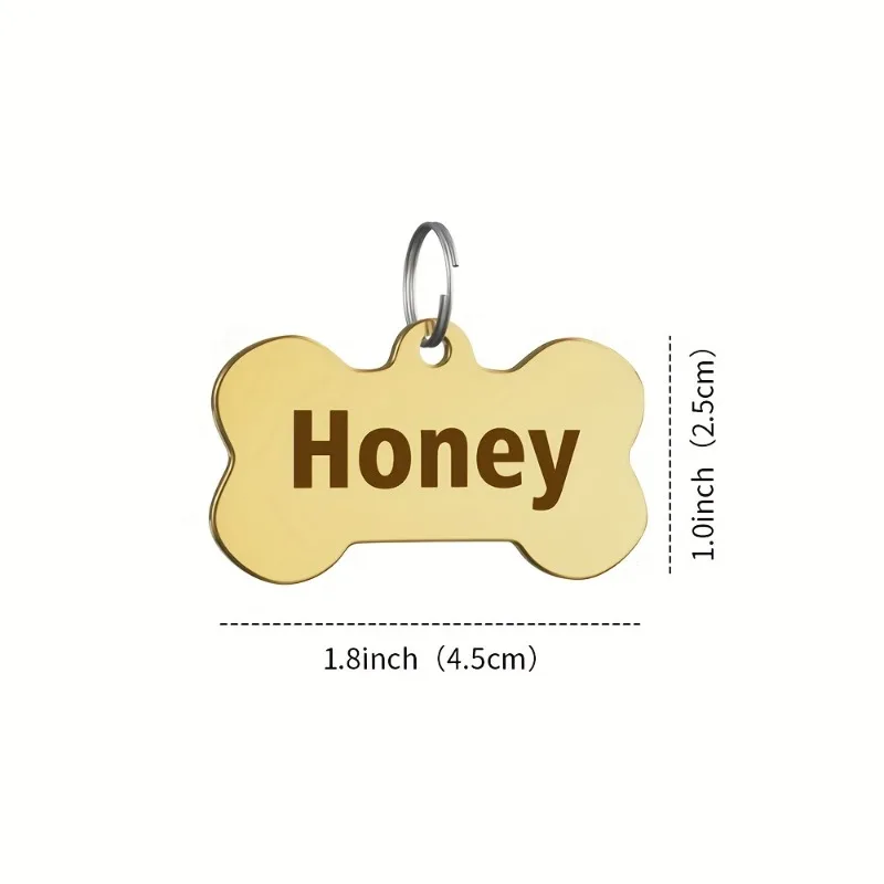 Placa identificativa acero inoxidable para perro y gato – Grabado antipérdida