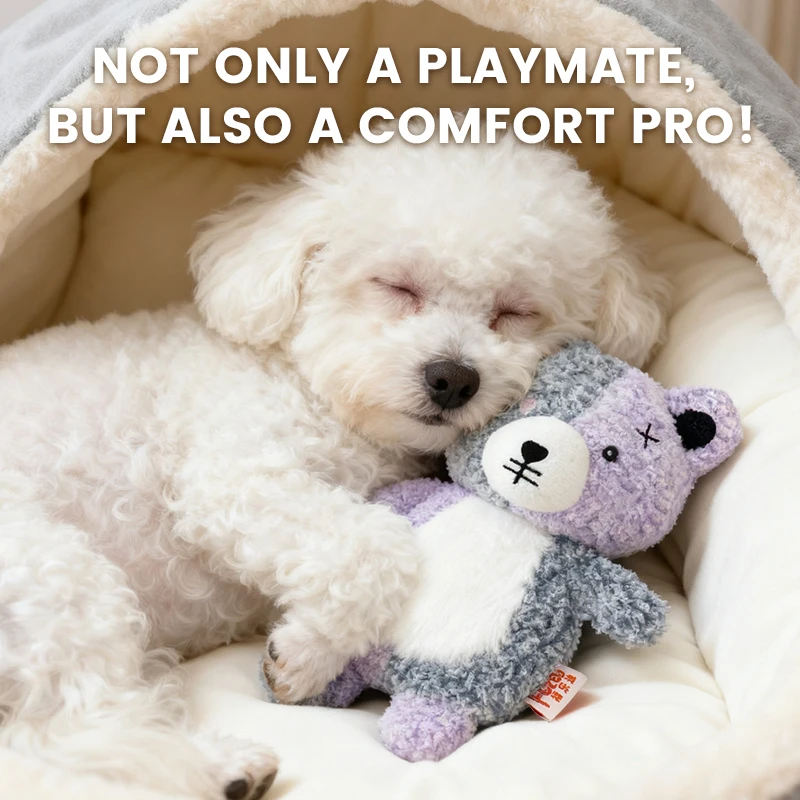 Lindo Animal PEQUEÑO juguetes de peluche para perros sonajero de cuerpo completo con chirriador incorporado juguete interactivo para jugar a mascotas para reducir la soledad - imagen 5