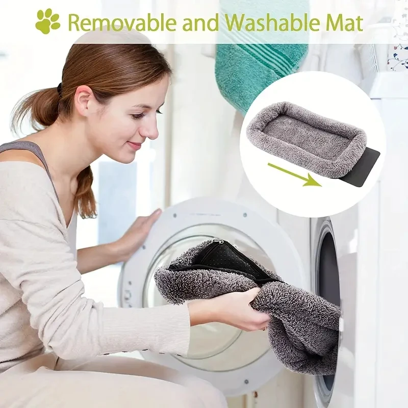 Bolsa de transporte plegable para gatos con cremalleras de seguridad y tazón adicional, perfecta para perros pequeños, cachorros y gatos medianos - imagen 4