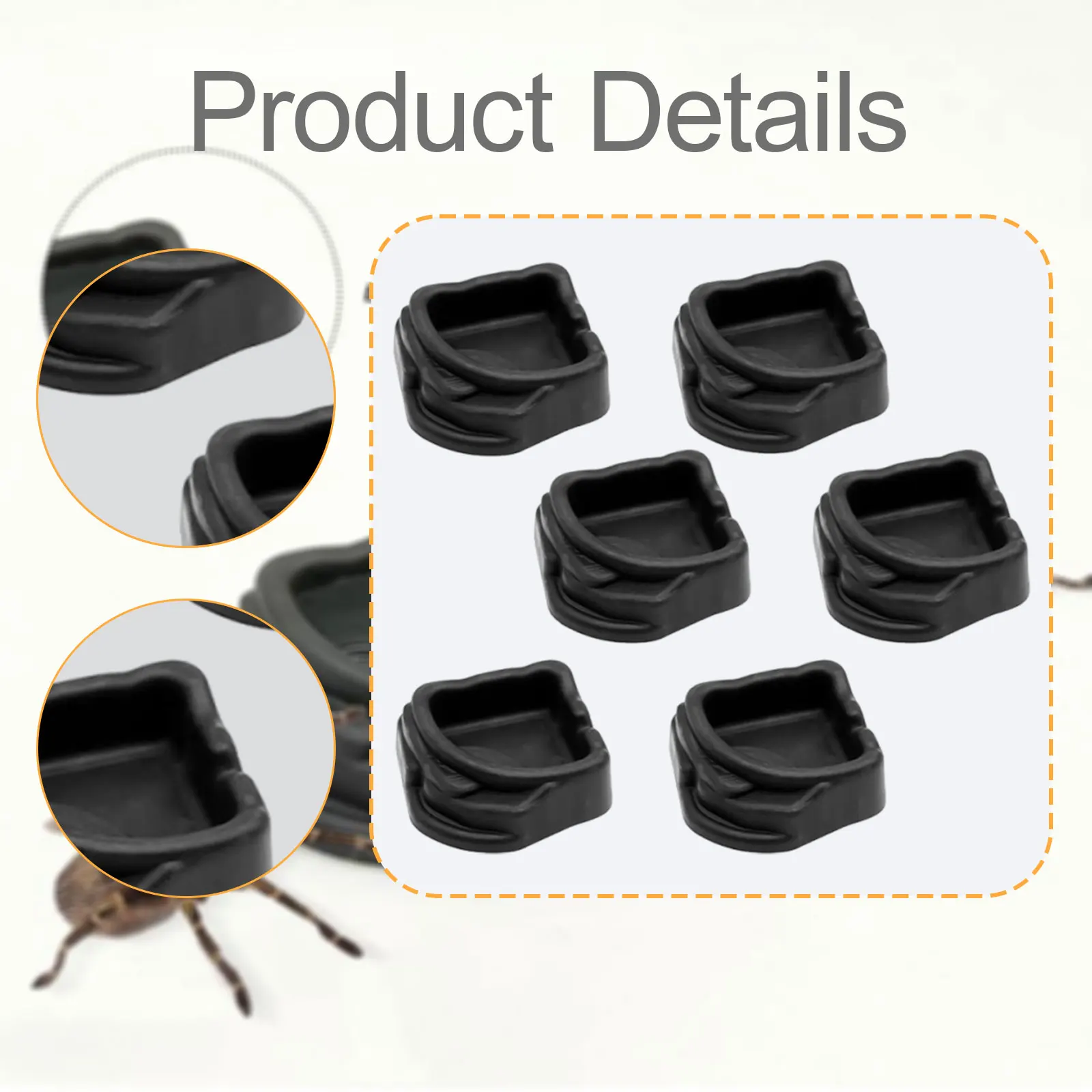 ชามน้ำไมโครทารันทูลา 6 ชิ้น ชามอาหารขนาดเล็ก อุปกรณ์เสริมสำหรับกรงสัตว์เลื้อยคลานขนาดเล็ก แมงมุม จิ้งหรีด แมงมุมยักษ์ อุปกรณ์ให้อาหาร - imagen 5