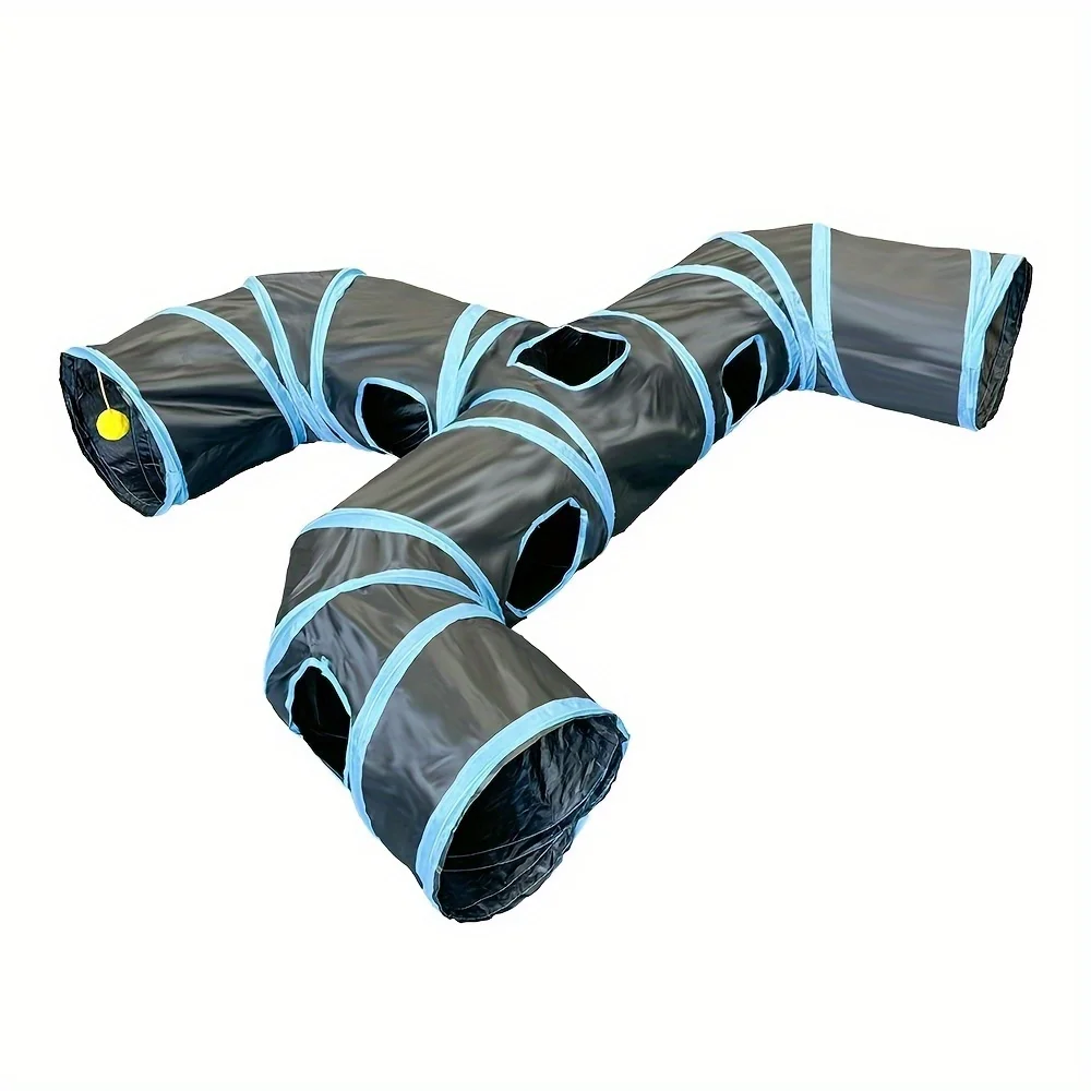 Túnel extensible 3 vías para gatos – Juguete de grifo rodante - imagen 2