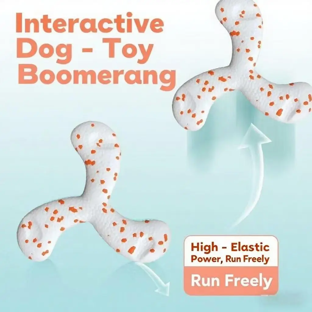 Juguete para perros súper resistente a mordeduras, disco volador ETPU ligero para masticar, Boomerang triangular de alta elasticidad, juguetes interactivos para perros - imagen 2