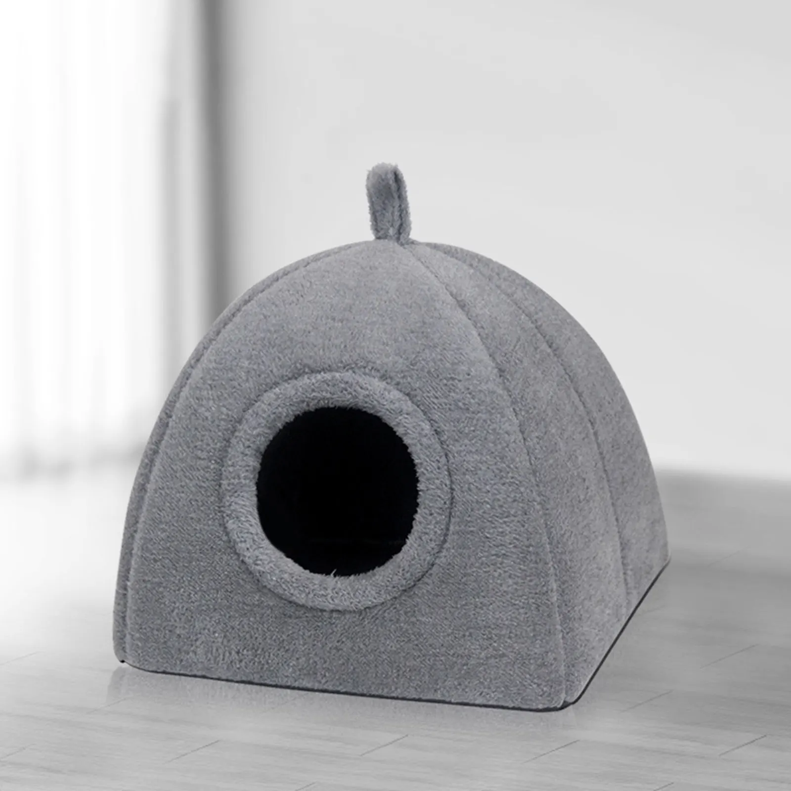 Cama portátil para gatos, casa para gatos con parte inferior antideslizante, cama para dormir de animales pequeños y cálidos para invierno, suministros para cachorros y gatitos - imagen 4