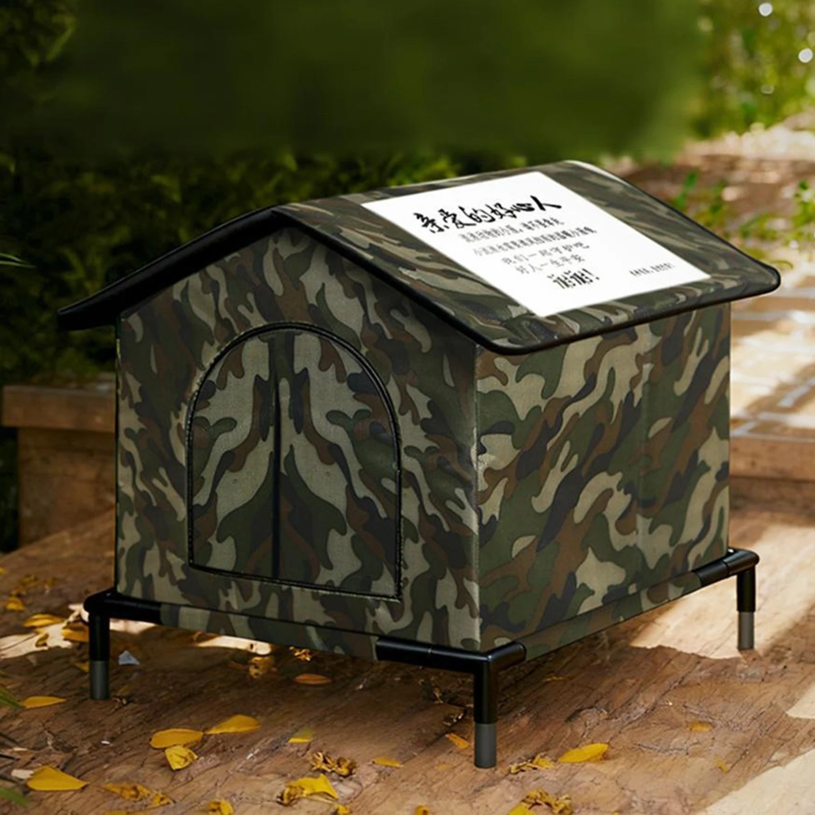 Casa para gatos de tela Oxford, resistente a la intemperie, cálida para invierno, casa para mascotas, nido para dormir para interiores y exteriores, animales pequeños - imagen 3