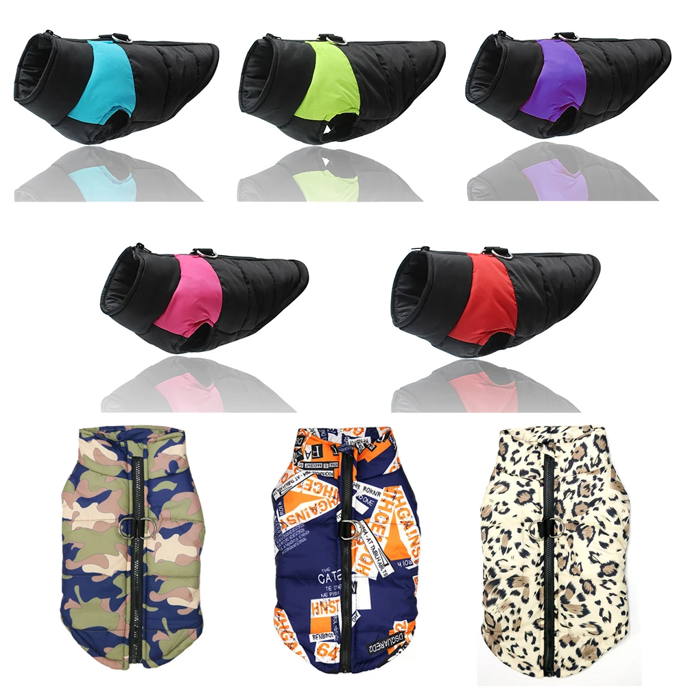 Ropa impermeable para perros pequeños, abrigo cálido de invierno para perros, ropa para perros grandes, chaleco para cachorros, chaqueta para Bulldog Francés y Chihuahua - imagen 5