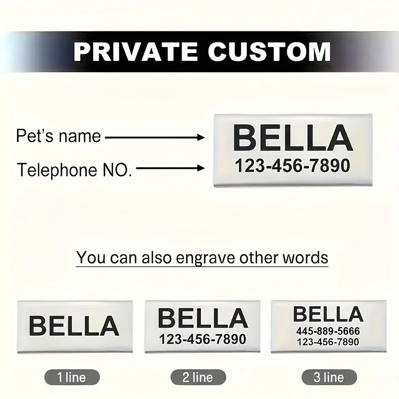 Collar personalizado hueso ajustable para perros pequeños y gatos - imagen 4