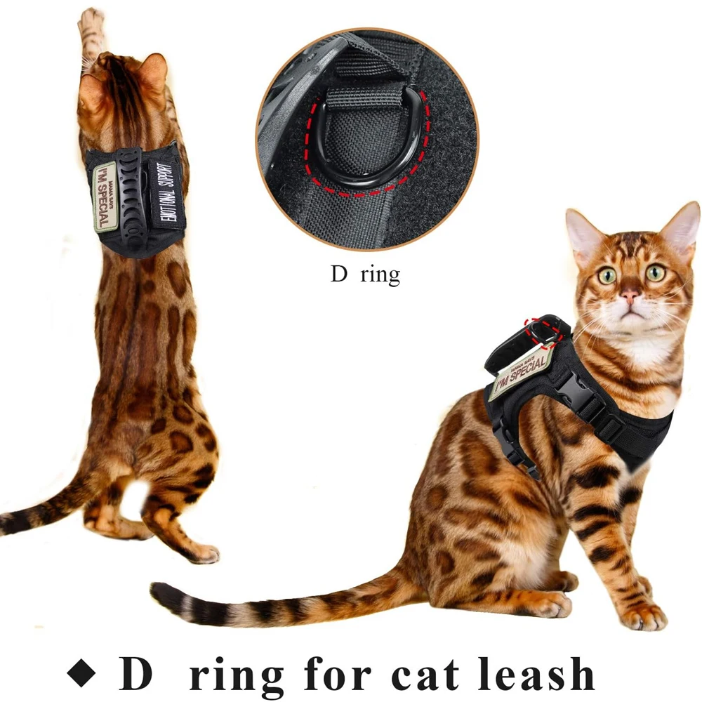 Arnés táctico para gatos y cachorros - a prueba de escapes, ajustable - imagen 3
