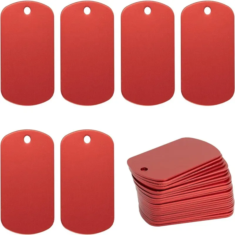 Venta al por mayor, 100 Uds., etiquetas de identificación para perros, personalizadas, grabadas, nombre de mascota, teléfono, placa de identidad militar redonda de aluminio personalizada - imagen 4