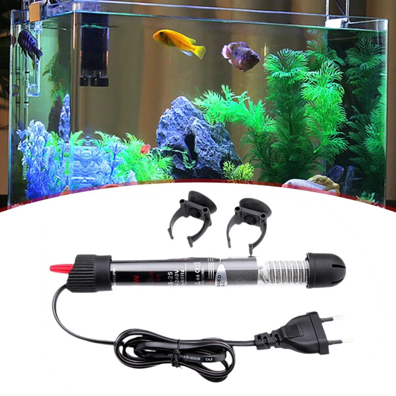 25/50/100/200W Submersible Fish Tank Heater with Suction Cups Aquarium Auto Temperature Control Warmer for Aquatic Pet Supplies - imagen 3