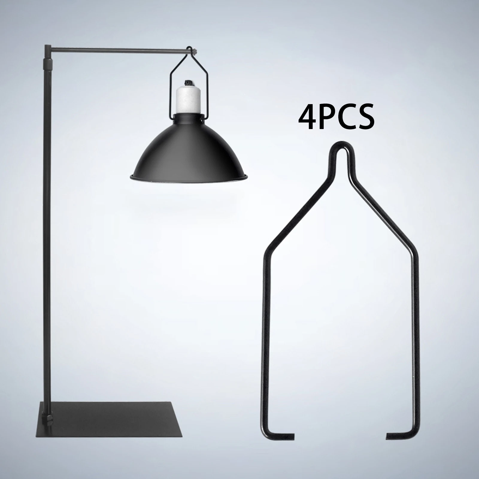Clips de fijación para pantalla de lámpara de reptil, soporte de suspensión de lámpara de hierro para terrario, tanque de cría, gancho de Clip de luz de calefacción, 4 Uds. - imagen 3