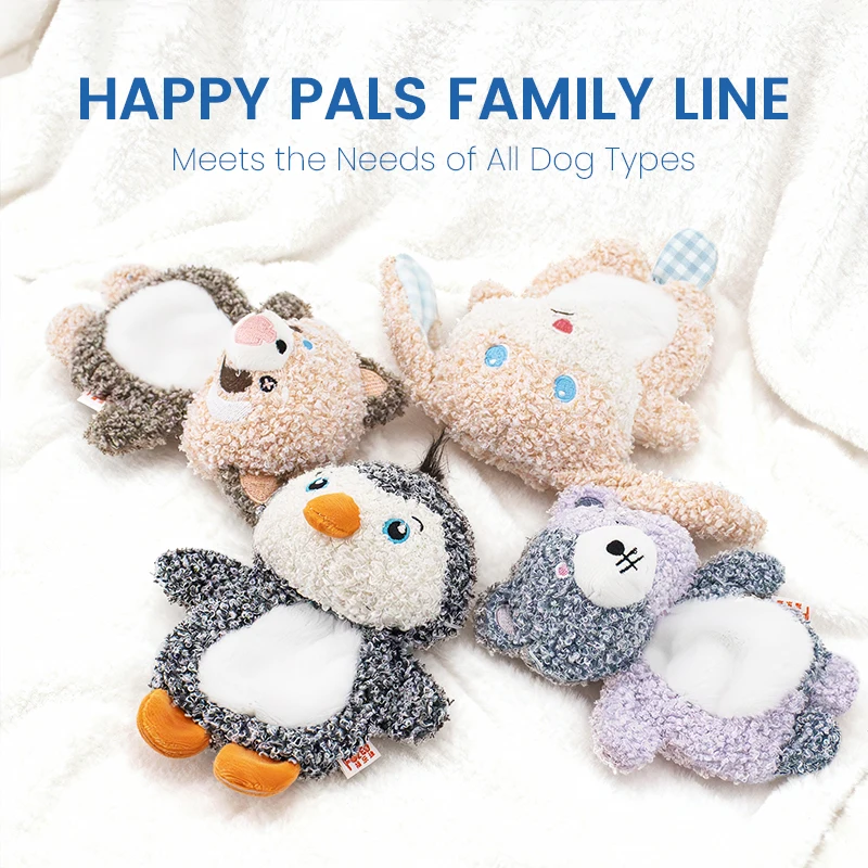 Lindo Animal PEQUEÑO juguetes de peluche para perros sonajero de cuerpo completo con chirriador incorporado juguete interactivo para jugar a mascotas para reducir la soledad - imagen 3