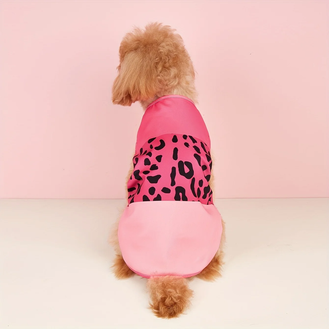 Chaleco para perros con estampado de leopardo, ropa superior transpirable sin mangas para mascotas