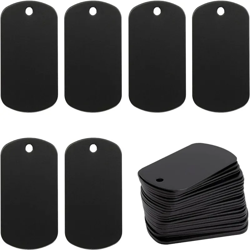 Venta al por mayor, 100 Uds., etiquetas de identificación para perros, personalizadas, grabadas, nombre de mascota, teléfono, placa de identidad militar redonda de aluminio personalizada - imagen 3