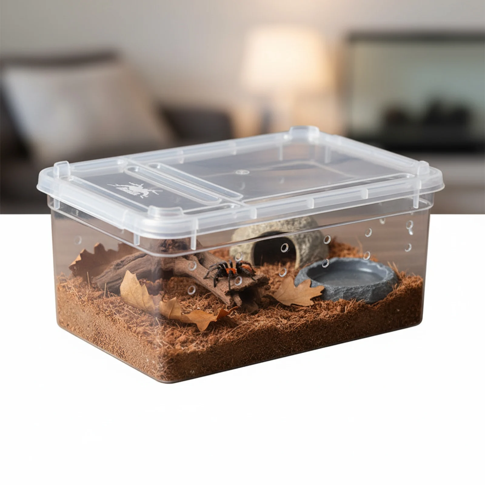 Caja de cría de reptiles, terrario transparente, jaula para hábitat, Mini contenedor para incubar mascotas, para dragón barbudo, lagarto, escorpión