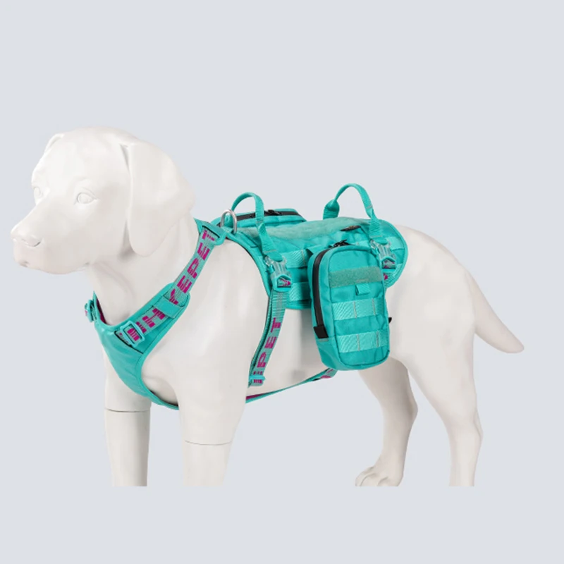 Arnés para perros Winhyepet con mochila multifuncional 3M reflectante cachorro accesorios tácticos grandes y pequeños YH1806 - imagen 3
