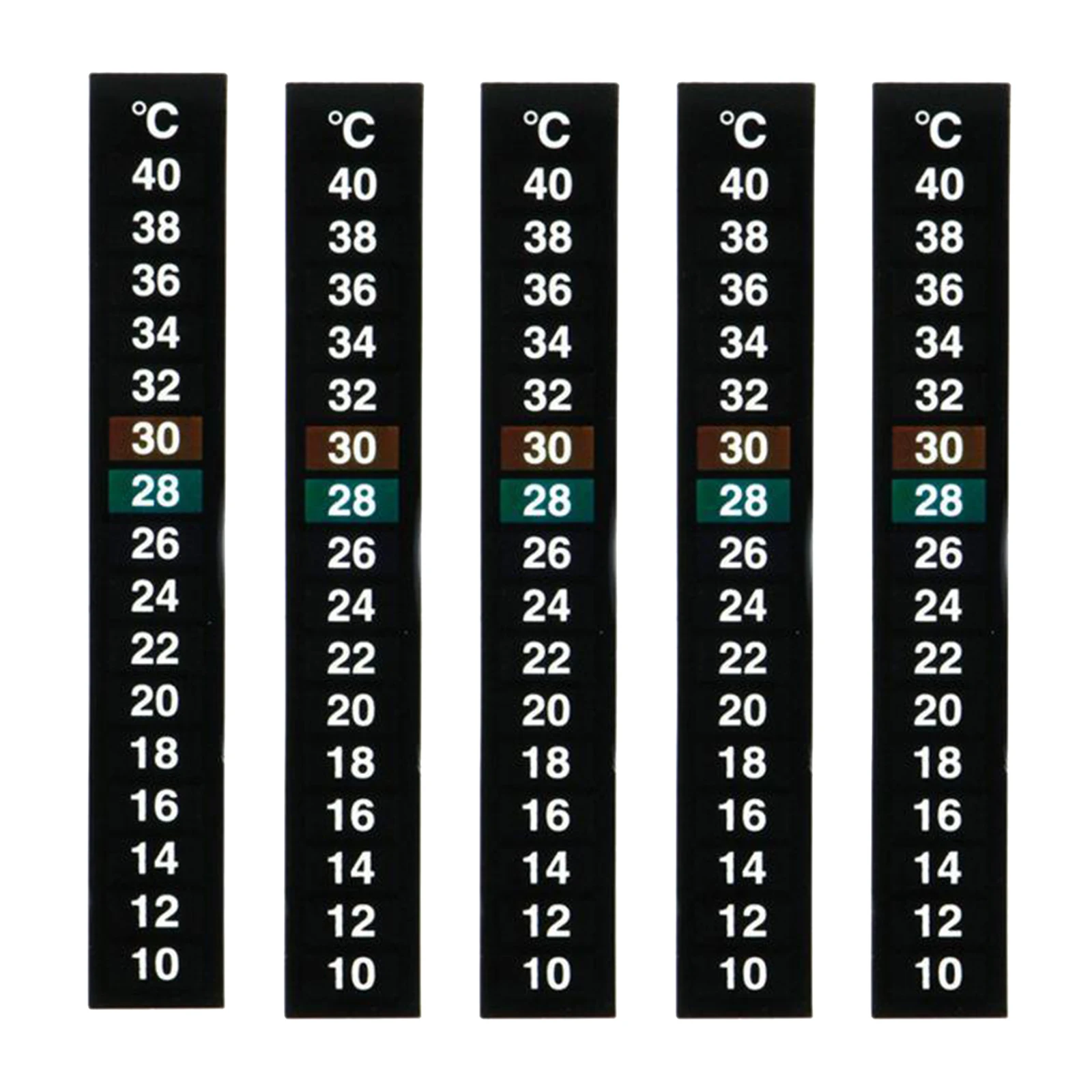 Tira adhesiva para acuario, termómetro decolorante, adhesivo adhesivo de doble escala, herramientas de temperatura, 5/10 Uds.