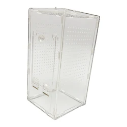 Caja de araña saltadora acrílica transparente, mantises, terrario, Geckos, caja de cría de insectos para animales pequeños, estuche para incubar
