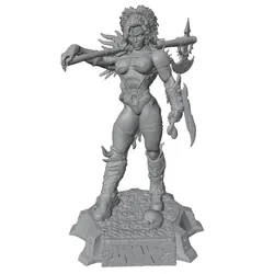 Kit de miniaturas de resina Warhammer 40K – Modelo 3D gris sin montar