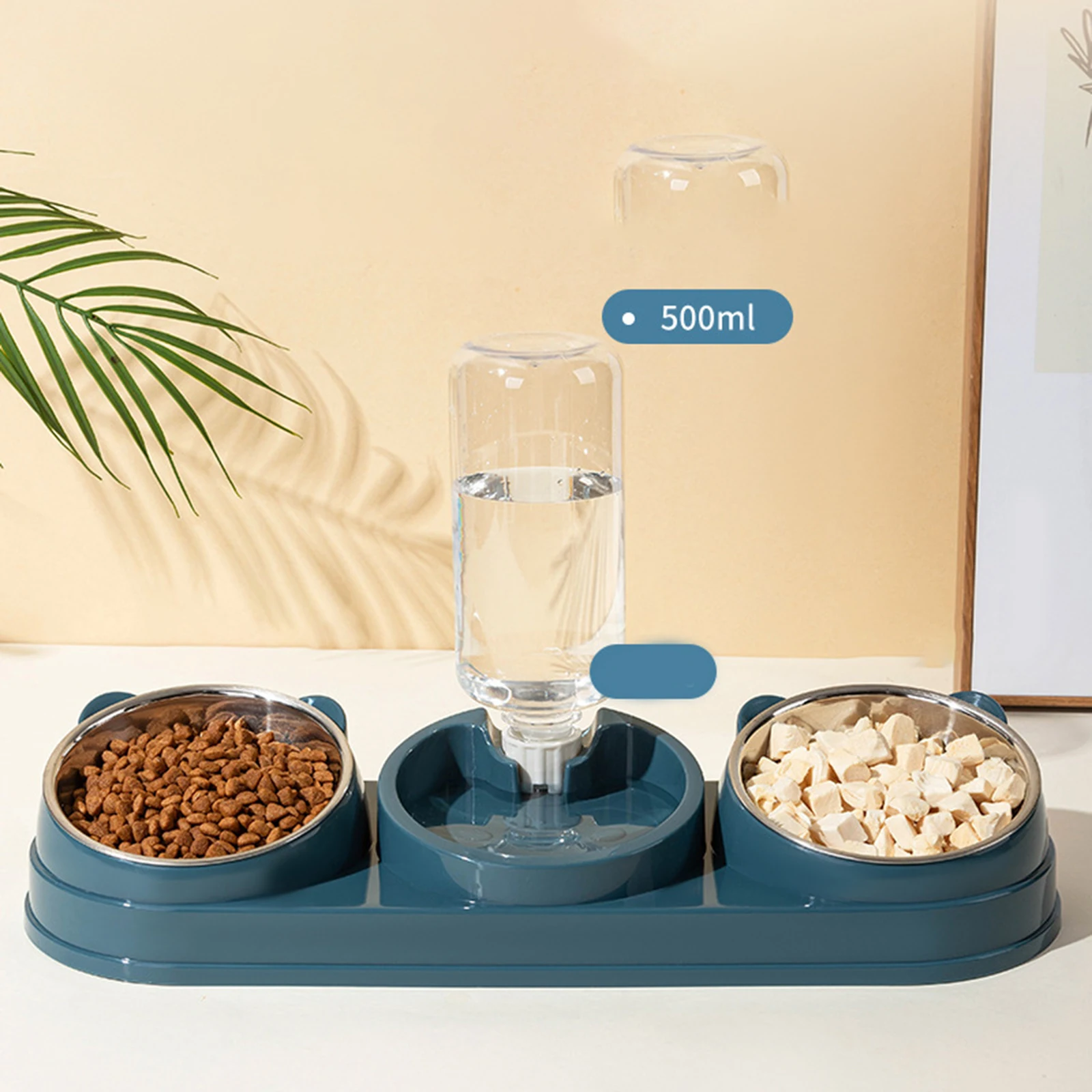 Cuencos 3 en 1 para perros y gatos, juego de cuencos de agua y comida, platos elevados para gatos para hámster, perros pequeños, gatitos, suministros de alimentación para mascotas - imagen 2