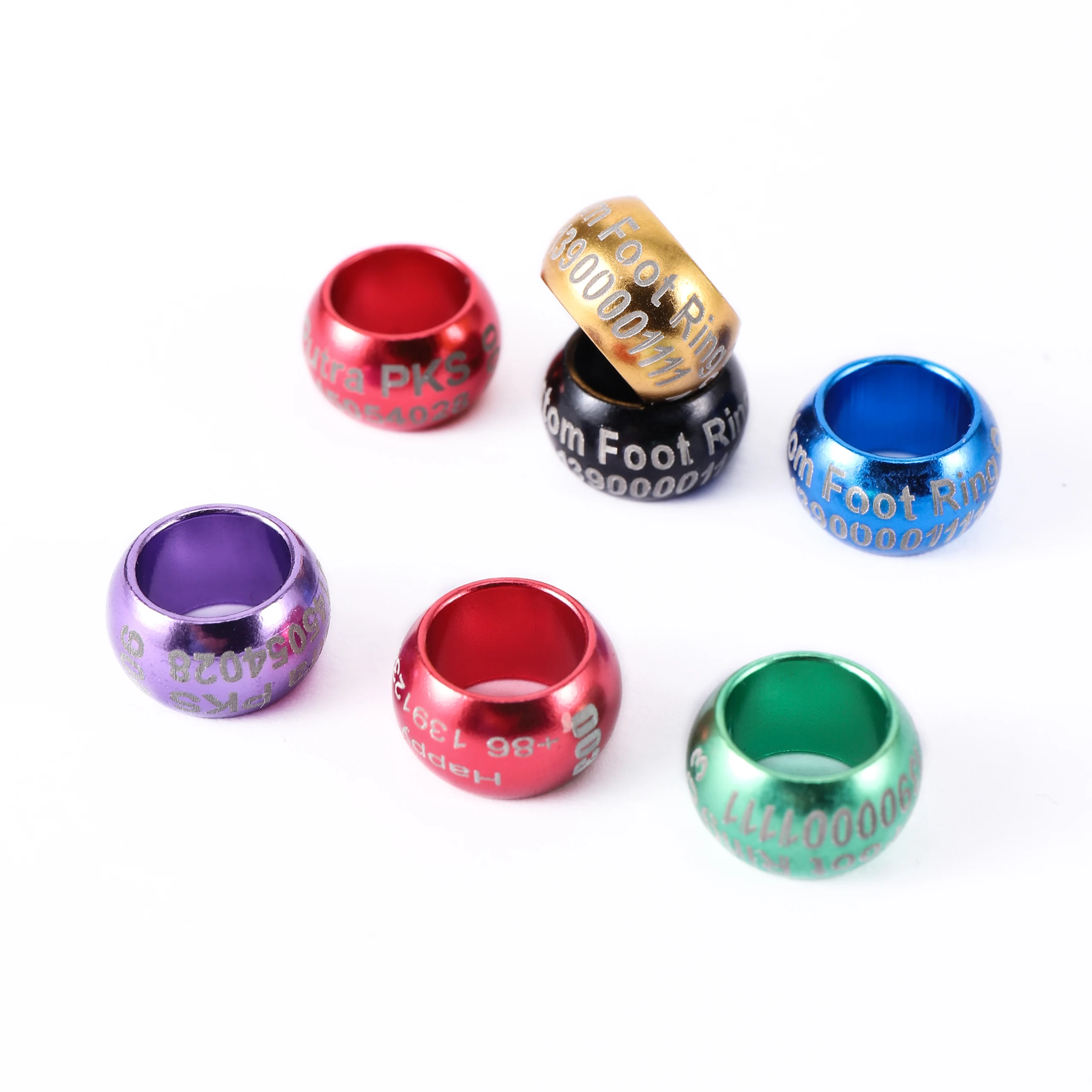 20 piezas, 6 colores, diámetro interior personalizado, 8mm/10mm, anillo para pie de pájaro, anillo para pie de Paloma, herramienta de carrera de identificación para entrenamiento de vuelo al aire libre - imagen 4
