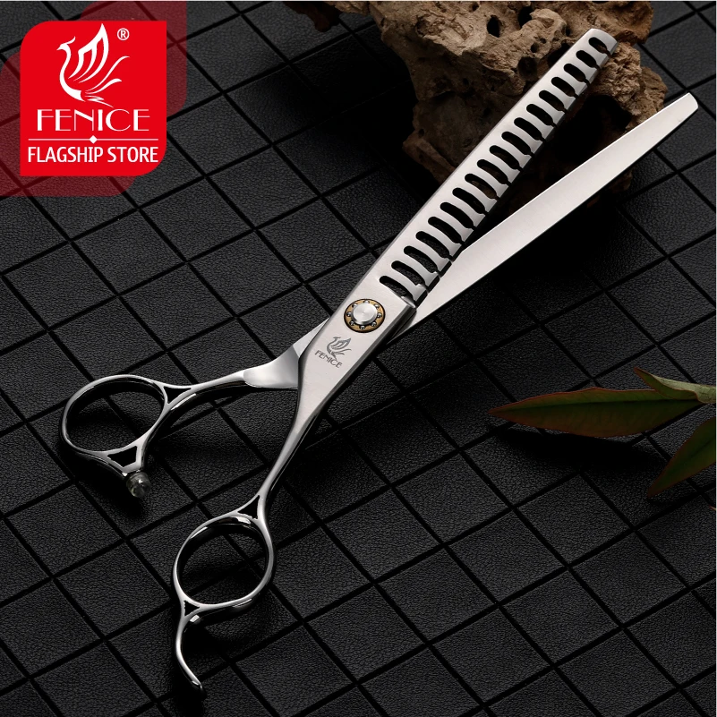 Fenice JP 440C tijeras de peluquería para mascotas tornillos de rodamiento de 6,5/7 pulgadas tijeras de adelgazamiento para herramientas profesionales de peluquería canina 30/75% de velocidad - imagen 5