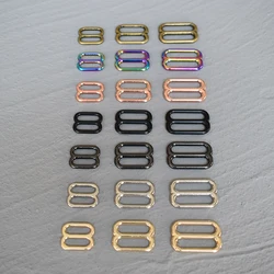 Hebilla metálica rectangular deslizante para collar de perro