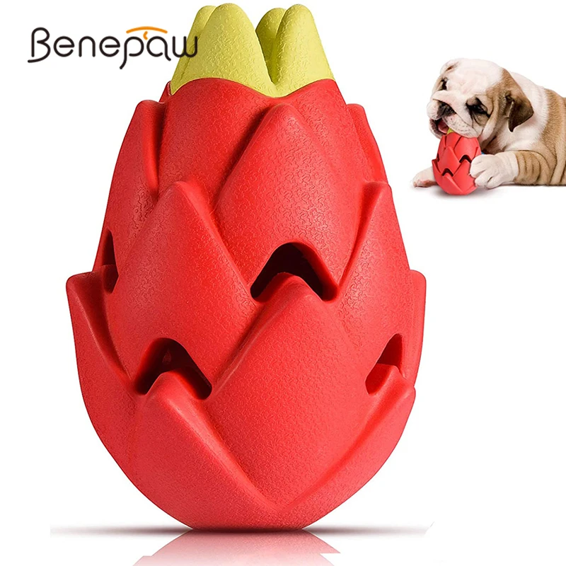 Benepaw-juguetes para masticar para perros Pitaya indestructibles, para perros pequeños, medianos y grandes, dentición segura, juguetes interactivos para cachorros, juego para mascotas