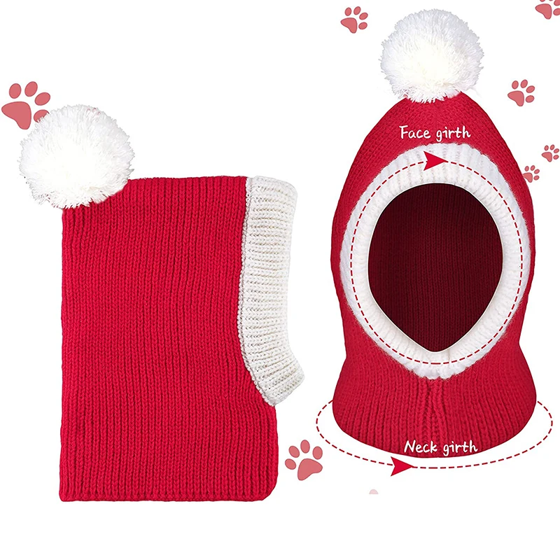 Benepaw-Sombrero de Navidad para perro, disfraz para perro grande y mediano, sombrero cálido de invierno, cómodo, decoraciones con pompón para mascotas - imagen 4