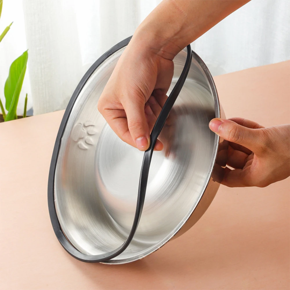 Cuenco grande de acero inoxidable para mascotas, cuenco de viaje para perros y gatos, fácil limpieza, alimentador de agua y comida, accesorios para perros grandes - imagen 4