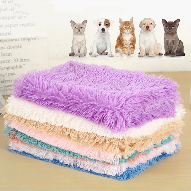 Manta de felpa esponjosa para perros y gatos, colchoneta para dormir, colchón Extra suave y cálida para mascotas pequeñas, medianas y grandes - imagen 4