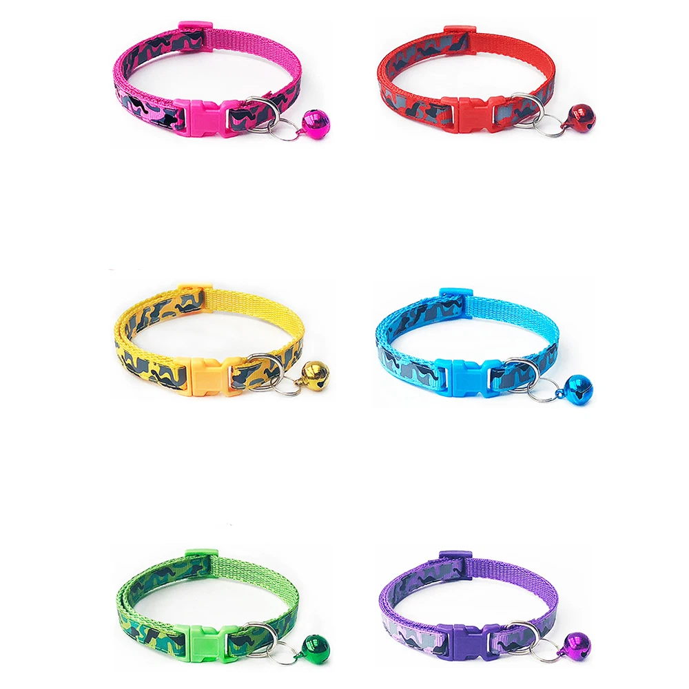 100 Uds. Collares al por mayor para Collar de gato con campana Collar ajustable Collar de gato cachorro gatito Dropshipping Collar de Gatos para mascotas Perro - imagen 3