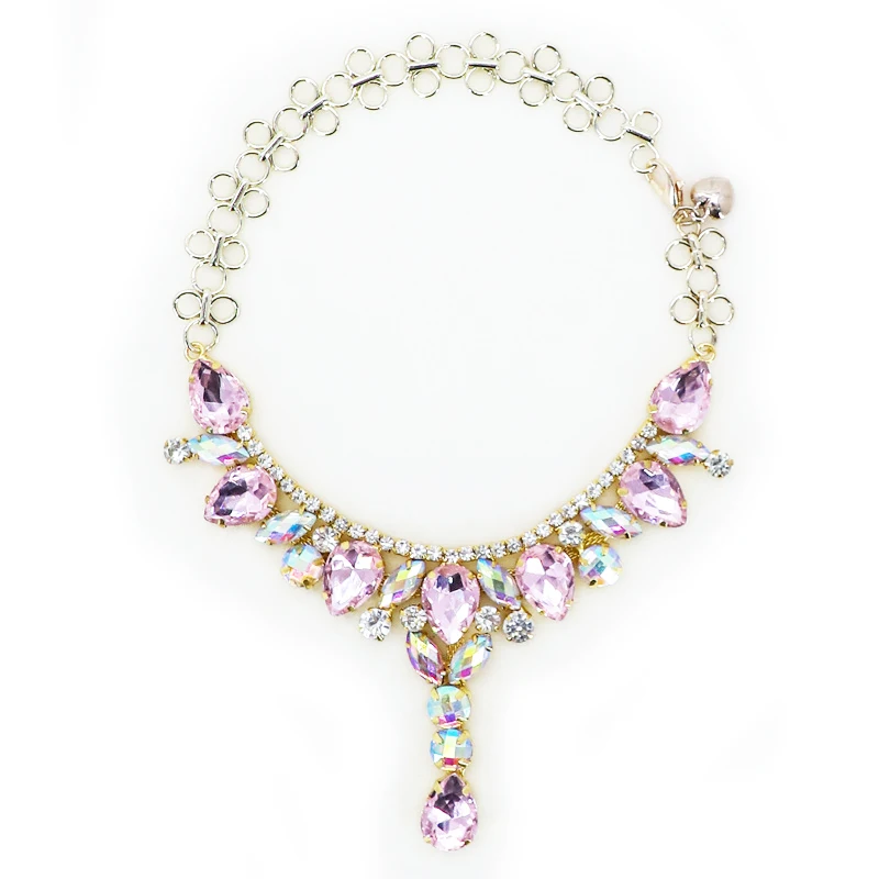 Collar de lujo para mascotas, cadena ajustable, Collar grande con diamantes de imitación para perros pequeños, Collar de gato con diamantes a la moda, accesorios para mascotas femeninas