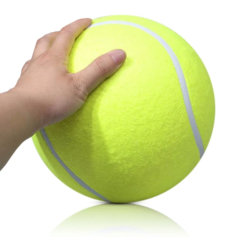 Pelota de tenis de gran tamaño para perros y mascotas, 20,5 cm de entrenamiento de juguete, pelotas hinchables gigantes de goma para masticar, diversión para cachorros grandes - imagen 4