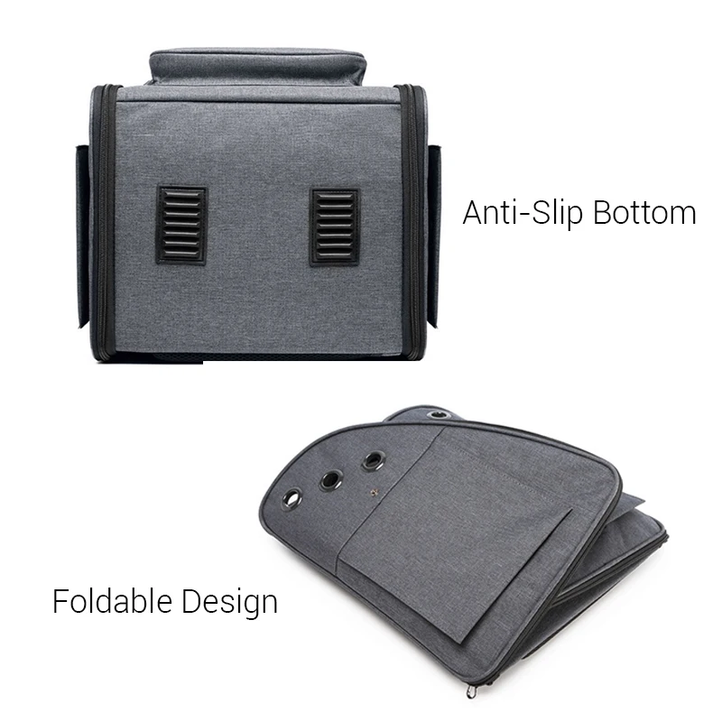 Mochila portátil transpirable para mascotas, bolsa de viaje para gatos grandes, perros pequeños, bolso plegable para mascotas