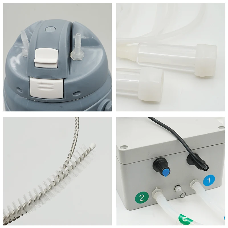 Ordeñadora eléctrica portátil de 3L para Vaca, ordeñador de cabra y oveja, bomba de Motor de vacío de doble cabeza para vacas, herramienta para granja y ganado - imagen 5