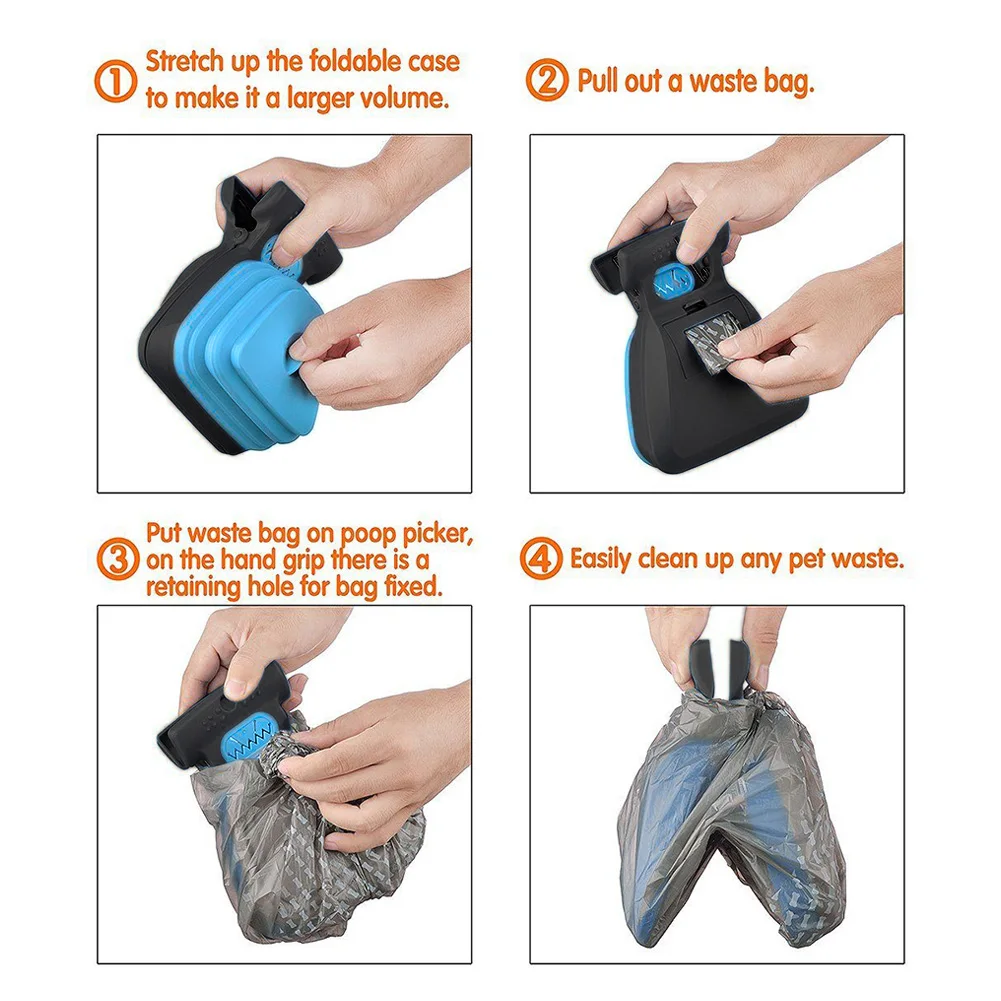 Recogedor plegable para excrementos de perro con bolsas - imagen 5