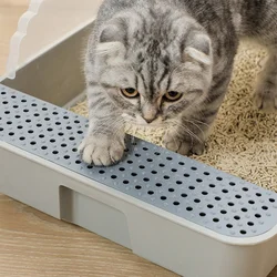 Bandeja sanitaria antisalpicaduras con cuchara para gatos – Sistema limpio 2 en 1