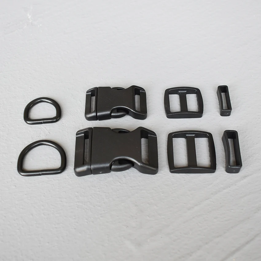 1 Juego de correa de hebilla de plástico de 20mm y 25mm, ajustador de hebilla rectangular para bolsa, Collar de perro mascota, accesorio de costura hecho a mano - imagen 4