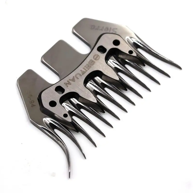 Tijeras para ovejas/cabras, cortador de peine convexo, cortadora de 9/13 dientes, hoja recta/curva para cortadora de ovejas, tijeras - imagen 3