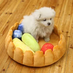 Cama pastel en algodón para gatos – Nido suave y lavable